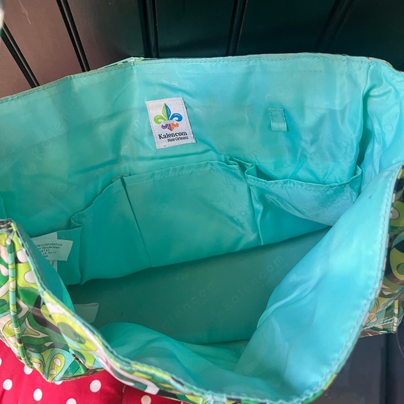 Kalencom green and blue diaper bag - Picture 2 of 3